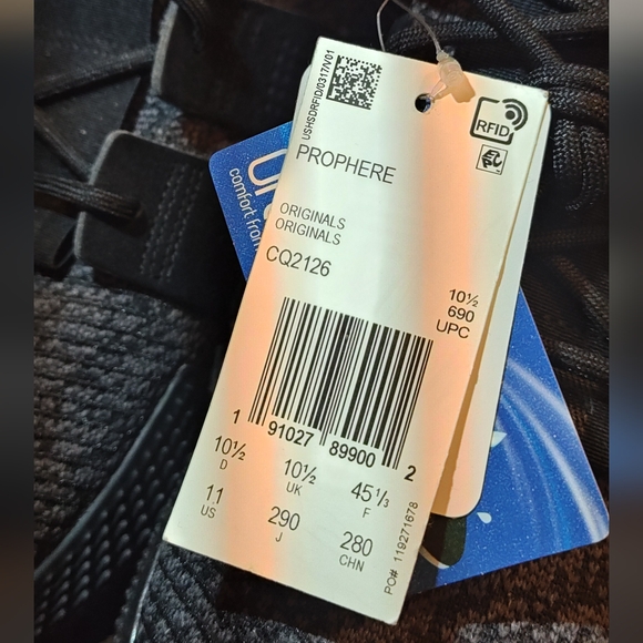 Adidas Prophere size 11, core black NWT - Picture 4 of 6